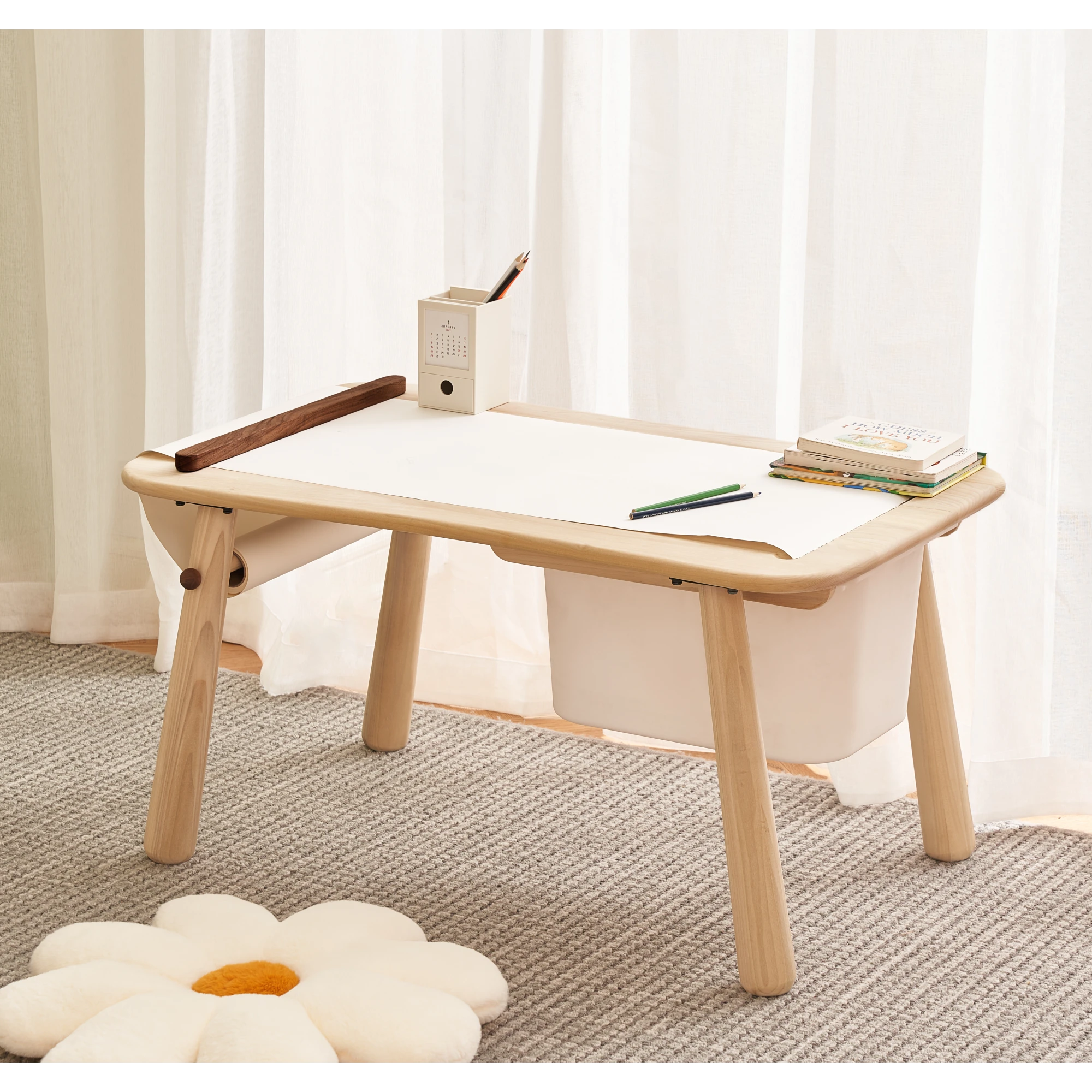 Solidwood Mio Kids Desk with Storage Box