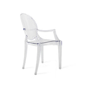 Philippe Starck Louis Ghost Chair with Arms Replica, Transparent