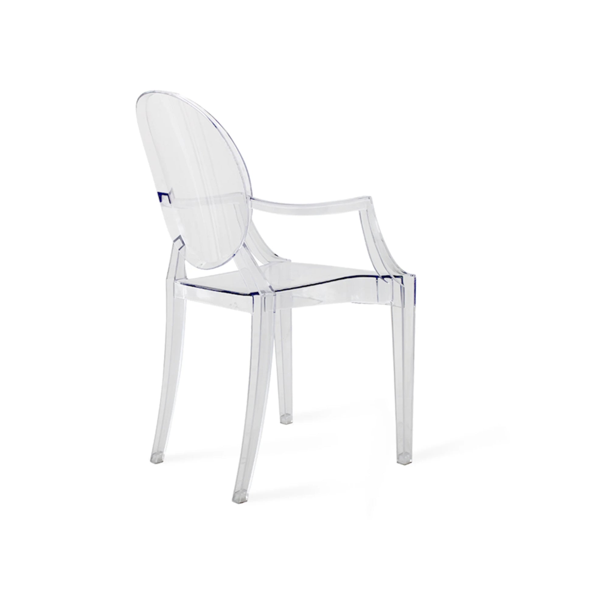 Philippe Starck Louis Ghost Chair with Arms Replica, Transparent