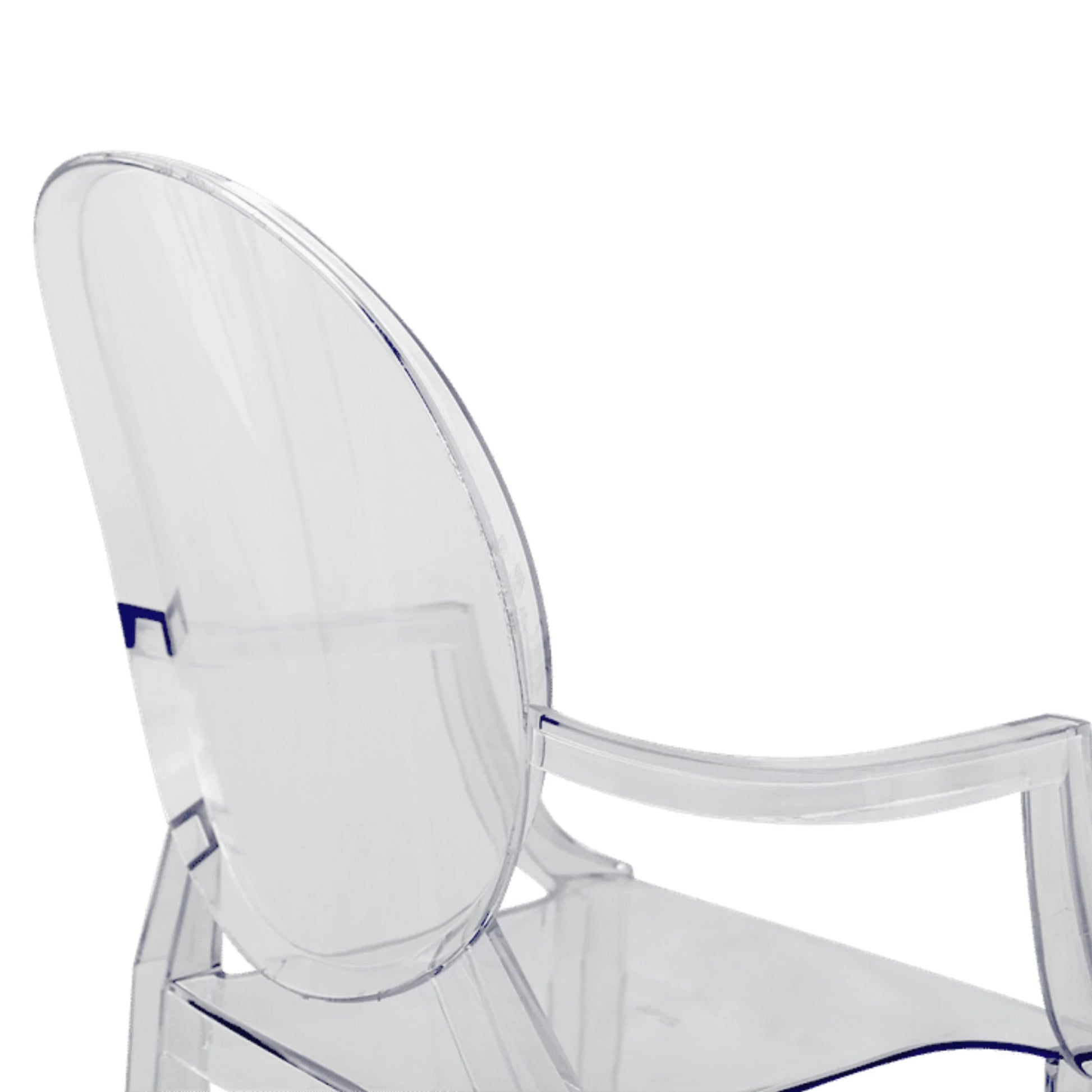Philippe Starck Louis Ghost Chair with Arms Replica, Transparent