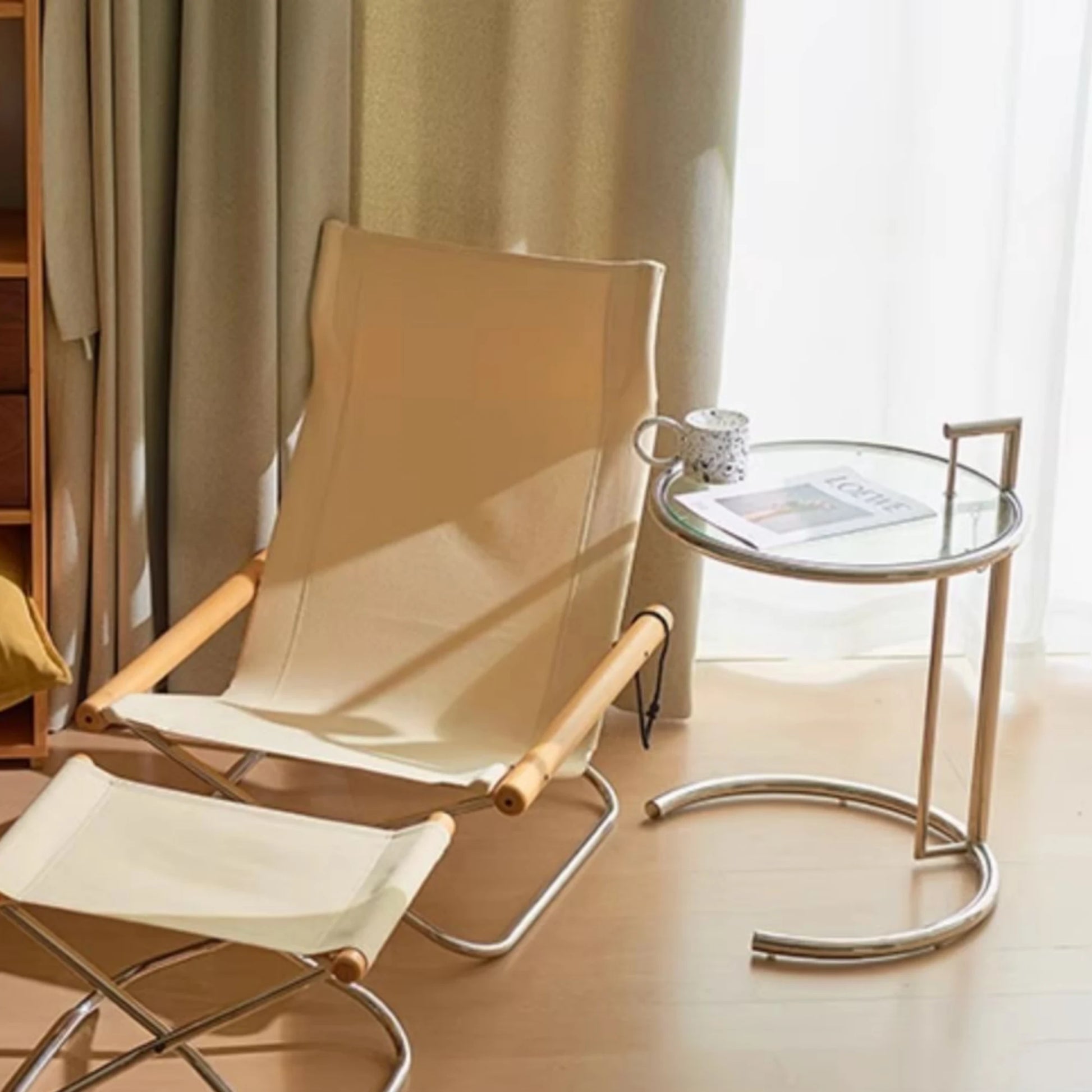 Eileen Gray Glass Side Table Replica