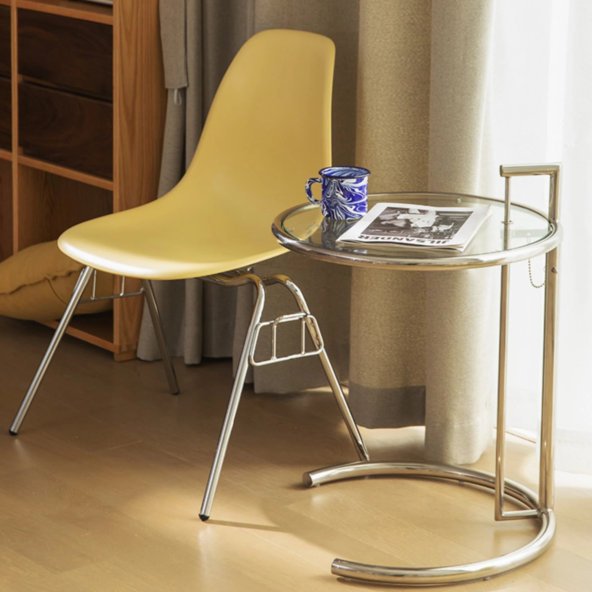 Eileen Gray Glass Side Table Replica