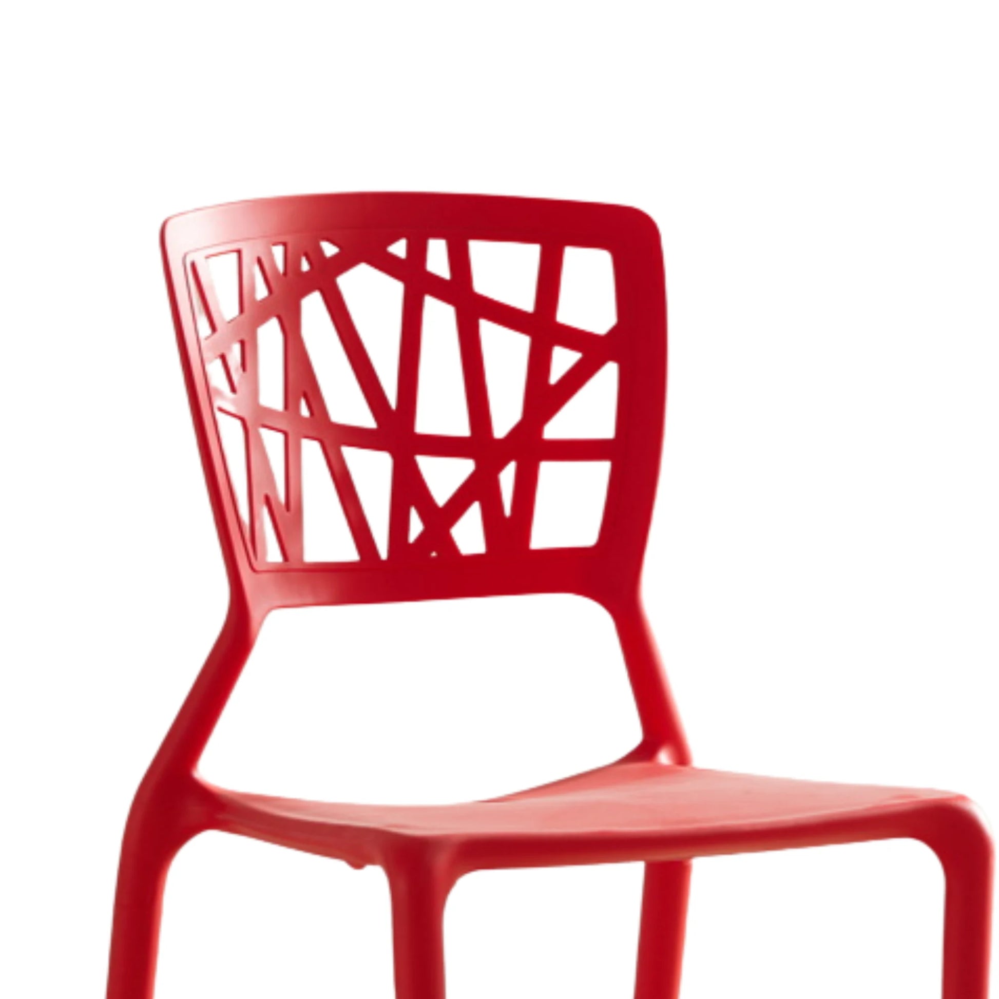 Dondoli Pocci Viento Chair Replica, Red, Set of 2