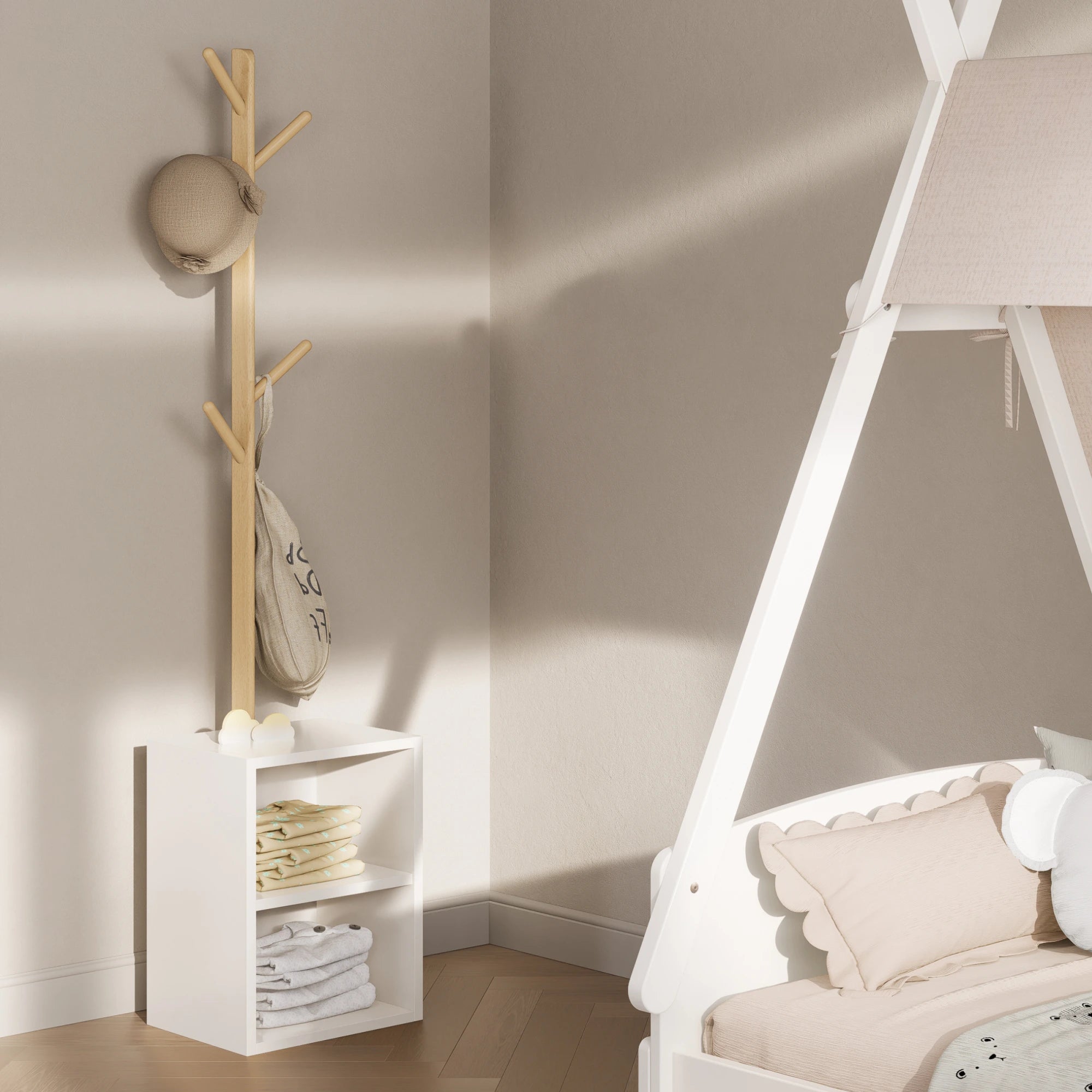 Boori Modular Kids Clothing Rack, Soft White