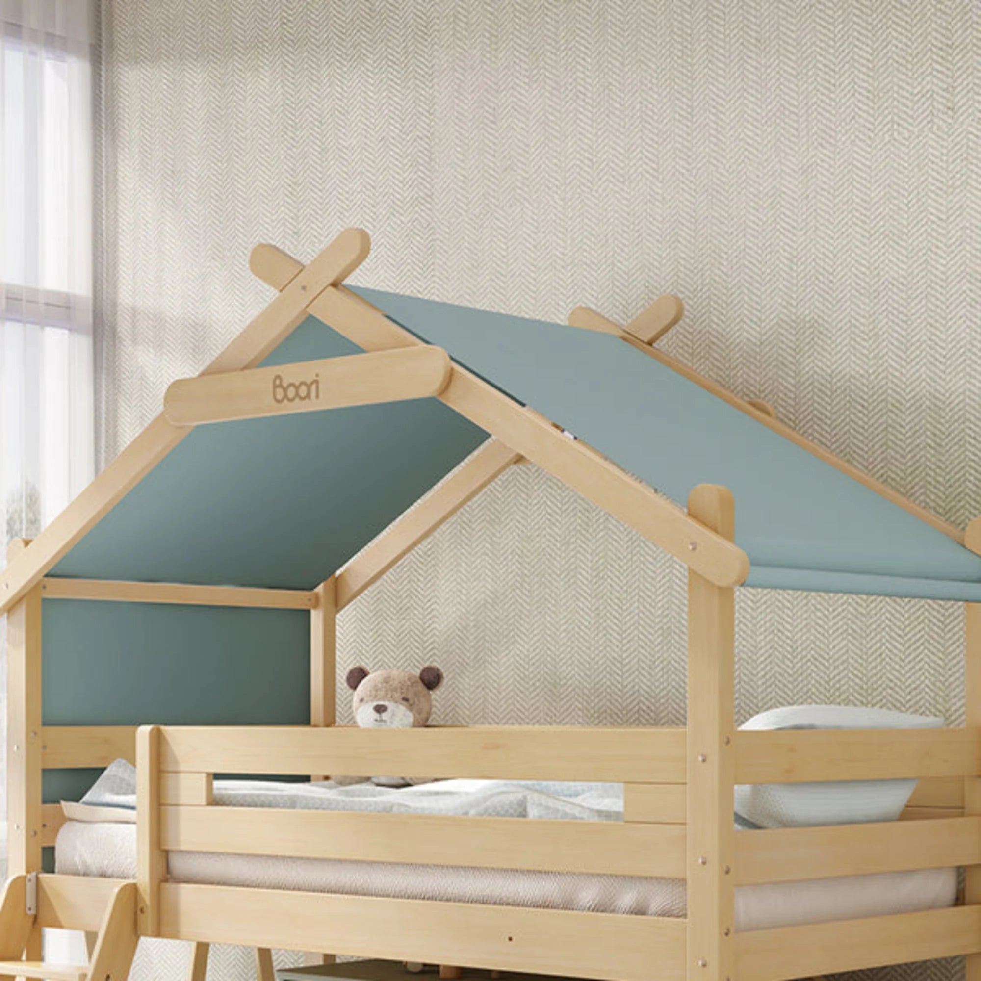 Boori Forest Kids Teepee Single Loft Tent Canopy, Blueberry