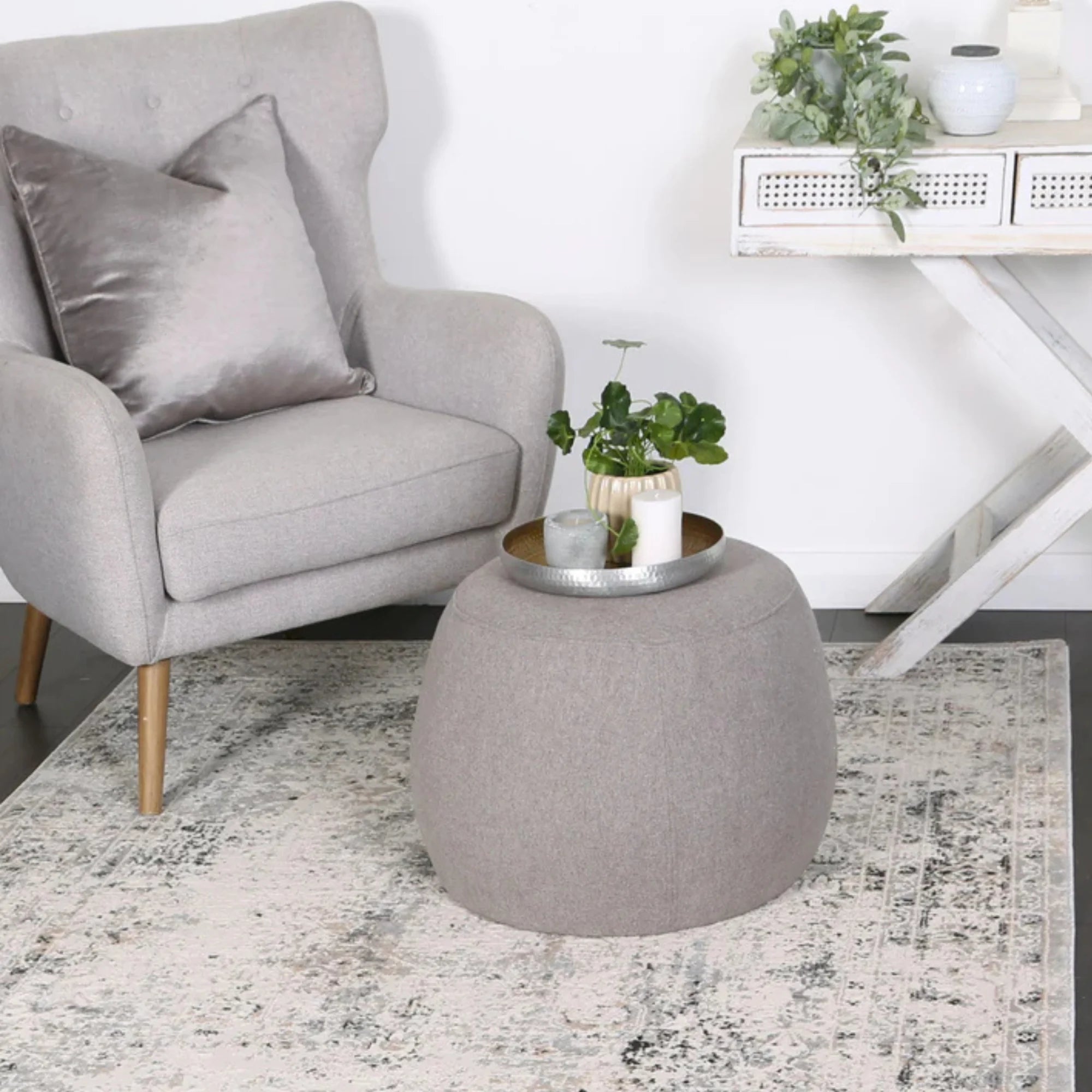 DreamWeaver Zenith Contemporary Rug, Beige Grey, 160x230cm