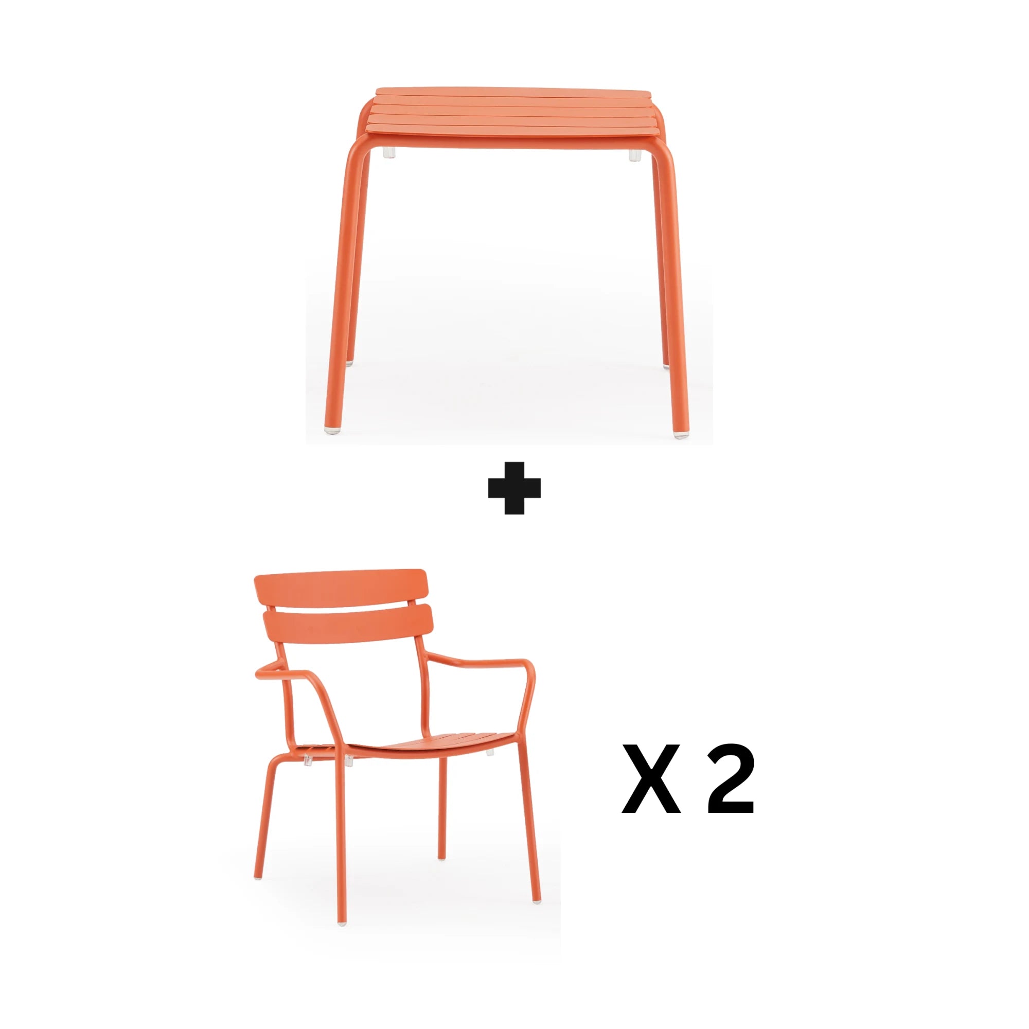 Wellmax Verano Balcony Aluminium Side Table and Chairs Set, Terracotta