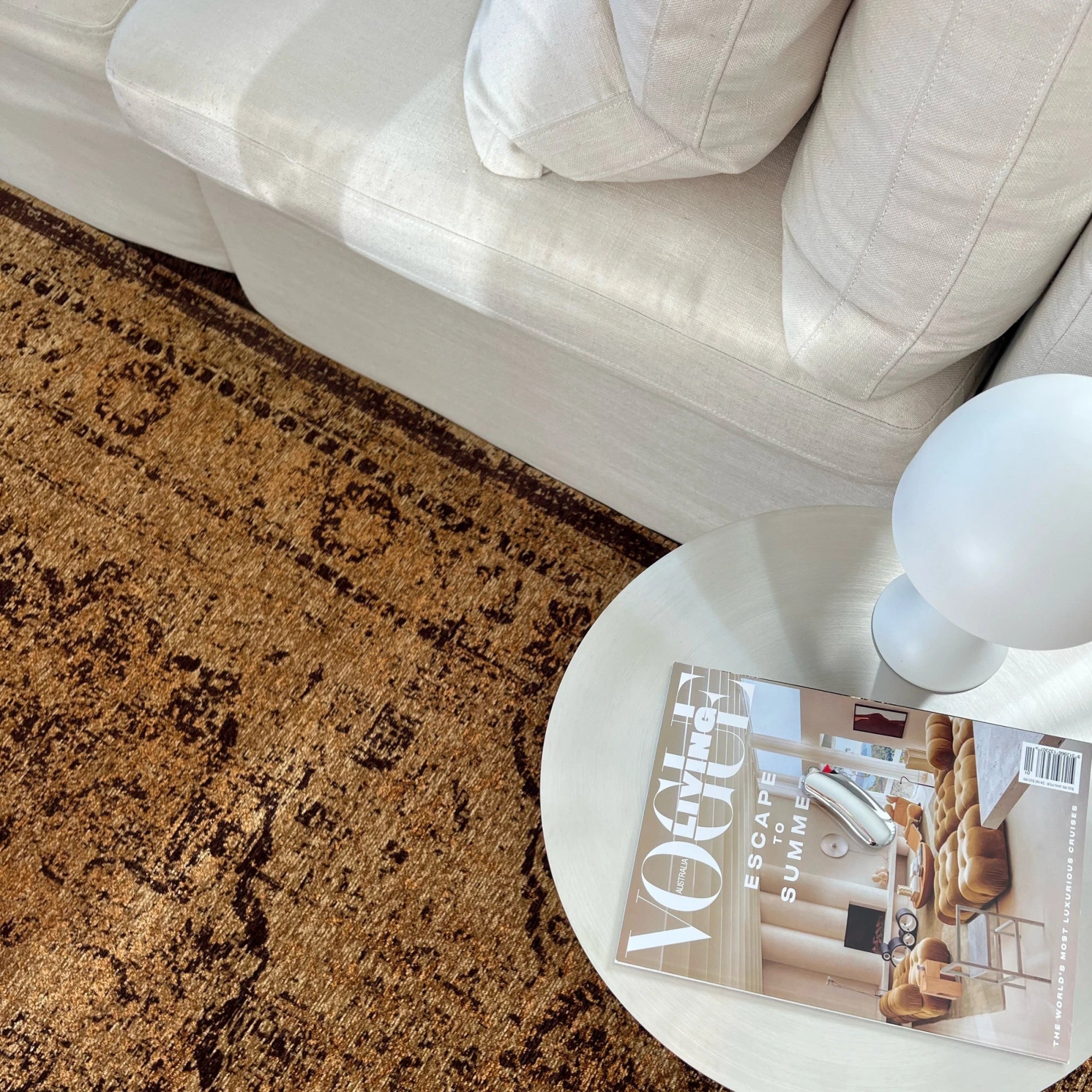 Wild Yarn Skye Cotton Blend Rug, Mustard, 200x290cm