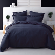 SAVONA Nova Duvet Cover Set, Navy, Single
