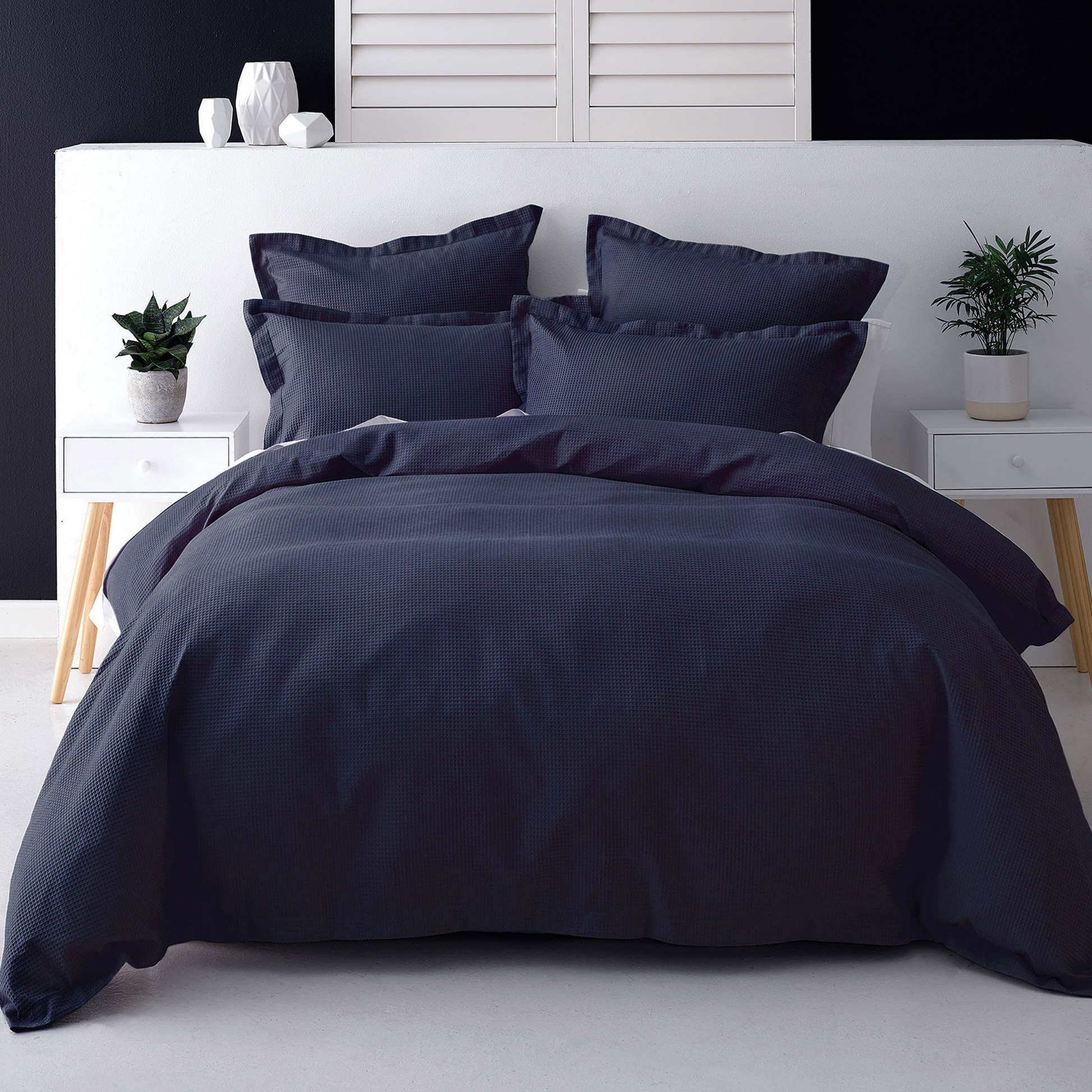 SAVONA Nova Duvet Cover Set, Navy, Single