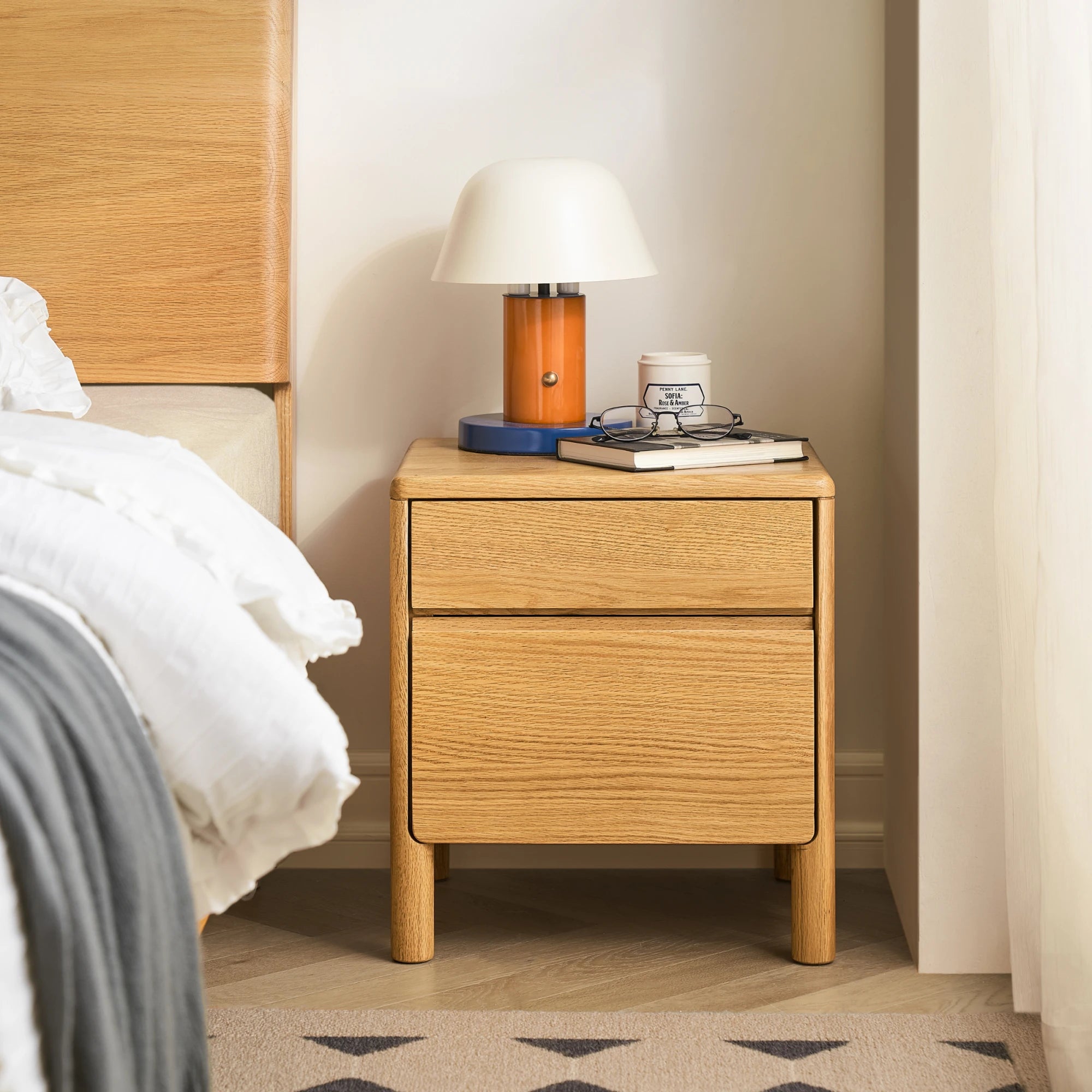 Solidwood Wind 2PCS Bedside Table Set