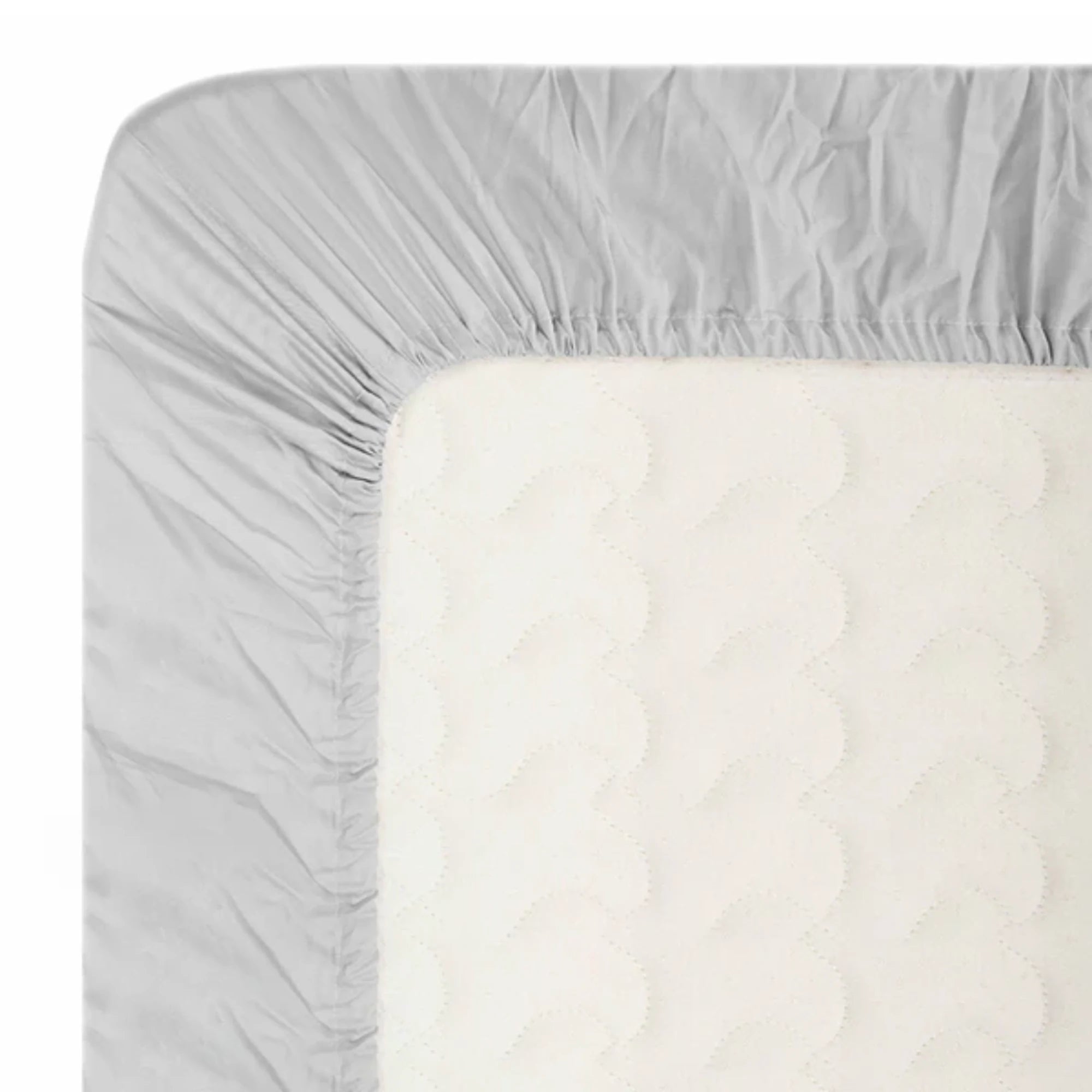 Boori Natty Kids Bedside Bed Fitted Sheet, 79x160cm, Grey